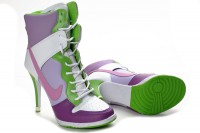 Purple Green White Nike SB Dunk Heels High